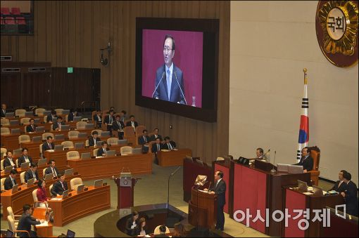 [포토]정의당, 비교섭단체대표연설
