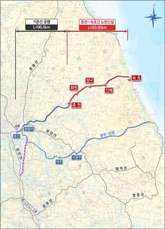 동서(東西)고속철도 재정으로…2조631억 투입