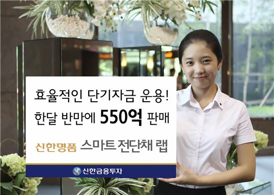 ‘신한명품 스마트전단채 랩’ 출시 한달 반…550억 판매