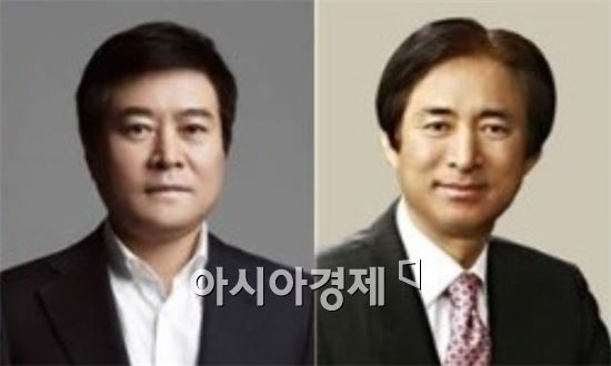 소진세 롯데그룹 정책본부 대외협력단장(좌), 노병용 롯데물산 대표(우)