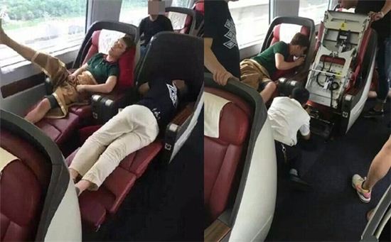 빅뱅 승리, 中 열차서 양말 벗고 창문에 발 올린 채 쿨쿨…매너 논란