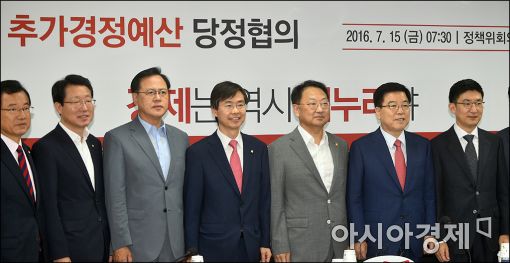 ▲지난달 15일 열린 추가경정예산안 처리를 위한 당정협의회