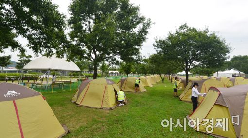 [포토]'한강시민공원에서 캠핑 즐기세요'