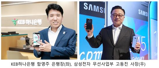 KEB하나은행-삼성전자 핀테크 위해 손잡았다…전략적 제휴