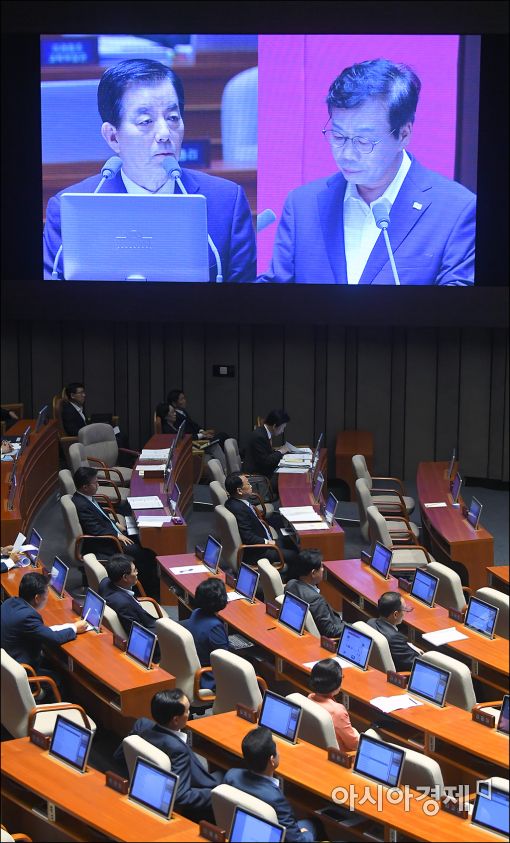 [포토]답변하는 한민구 국방장관