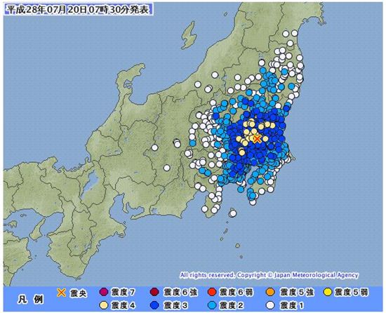 일본 이바라키현 규모 5.0 지진…쓰나미 우려 없어