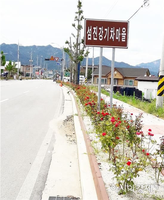 곡성군 오곡면, 관광객 맞이 한창‘도로변 꽃길 조성’ 