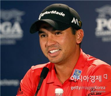 제이슨 데이가 PGA챔피언십 개막을 하루 앞두고 기자회견을 하고 있다. 스프링필드(美 뉴저지주)=Getty images/멀티비츠 