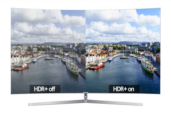 2016년형 삼성 퀀텀닷 SUHD TV에 추가된 'HDR플러스(HDR+)' 기능 시연 사진