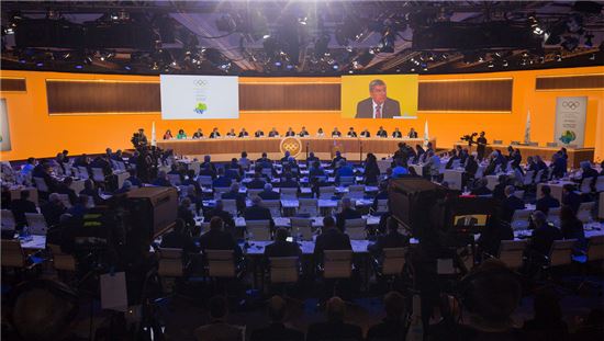 국제올림픽위원회가 4일 브라질 리우데자네이루의 윈저 오세아니쿠 호텔에서 제129차 총회를 열고있다. [출처=국제올림픽위원회 홈페이지]