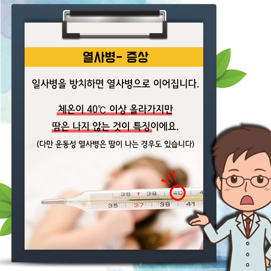 [카드뉴스]땀은 안난다고요? 일사병일까 열사병일까