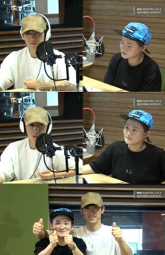 장우혁, 김신영. 사진= MBC FM4U '정오의 희망곡 김신영입니다' 보이는 라디오 방송화면
