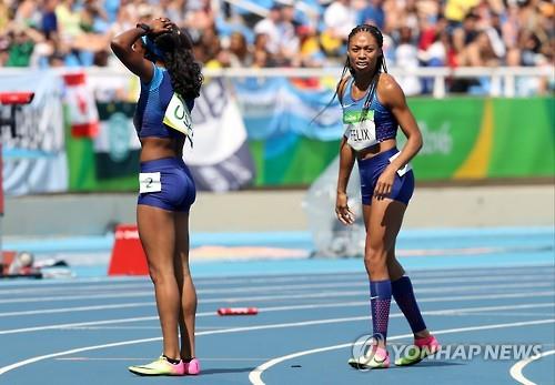 2016 브라질 리우 올림픽 미국 육상 여자 400m 계주 / 사진=연합뉴스