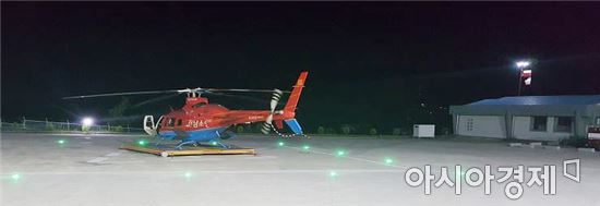 전남소방, 소방헬기 야간비행훈련 실시