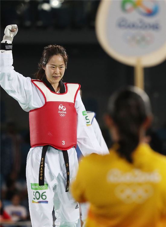 [포토] 오혜리, 첫 올림픽서 금메달 
