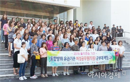 광주시, 여성공무원 등 軍부대 병영 체험 
