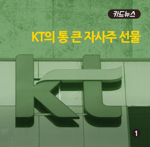 [카드뉴스]KT 임원들 자사주 보너스 잔치하는데…LGU+·SKT는 자사주 매입 '낑낑'