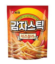 농심, 국산 수미감자스낵 '감자스틱 치즈칠리맛' 출시