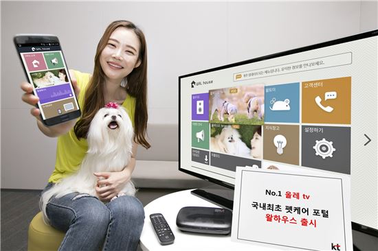 KT, 올레 tv서 애완동물 위한 서비스 '왈하우스' 출시