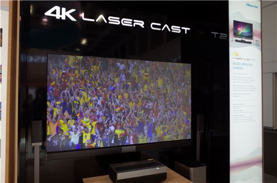 중국 하이센스가 미래의 TV로 꼽는 레이저TV