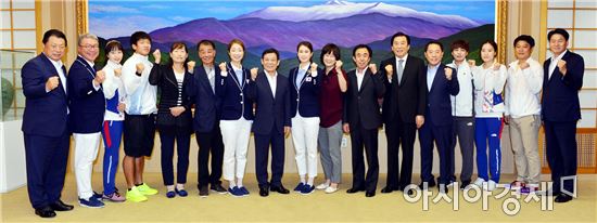 광주시, 광주를 빛낸 리우올림픽 참가선수단 환영