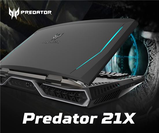 "세계 최초 커브드 노트북" 에이서, '프레데터 21X' 공개 