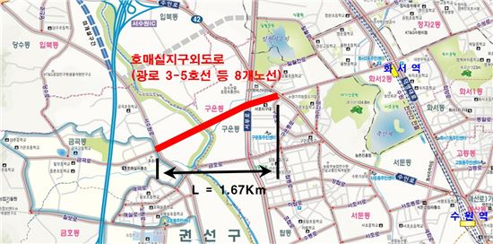 호매실 지구외도로 현황