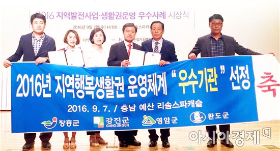 장흥군, 지역행복생활권 운영체계 “우수기관” 선정