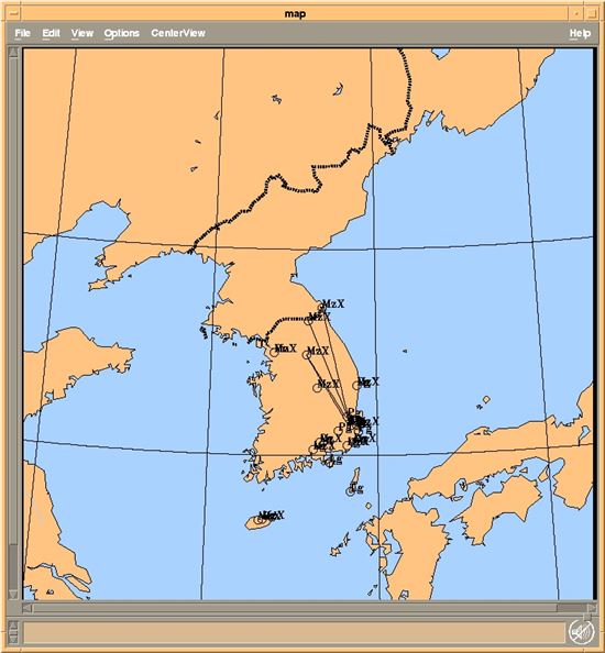 ▲경주 지진발생지점.