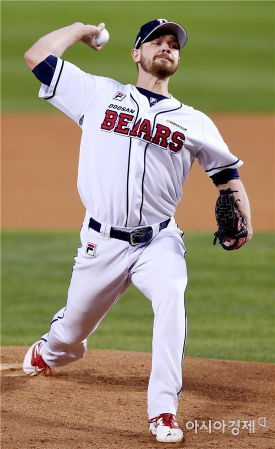 [포토]역투하는 두산 선발 보우덴