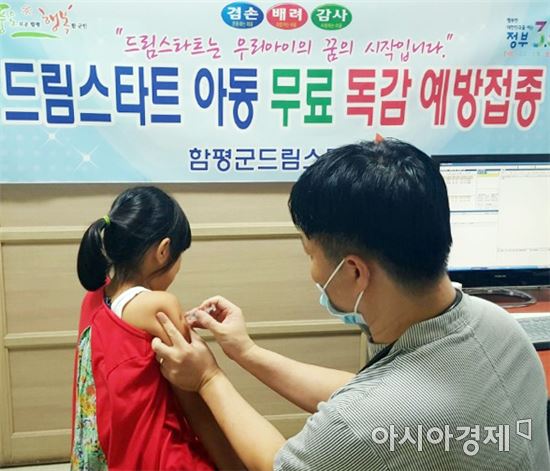 함평군 취약계층 아동 무료 독감예방접종 실시