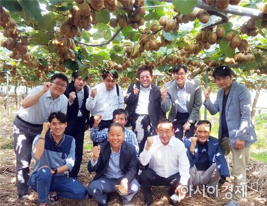 전남농협, 일본 키위바이어 초청 산지투어행사 개최