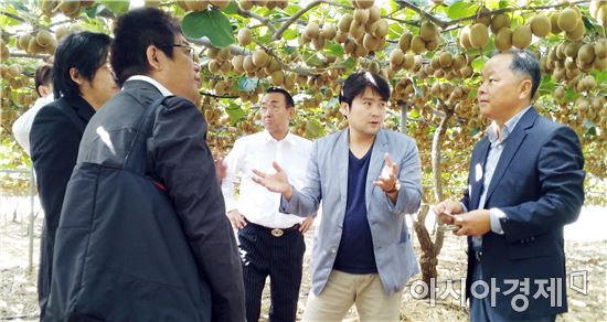 전남농협, 일본 키위바이어 초청 산지투어행사 개최
