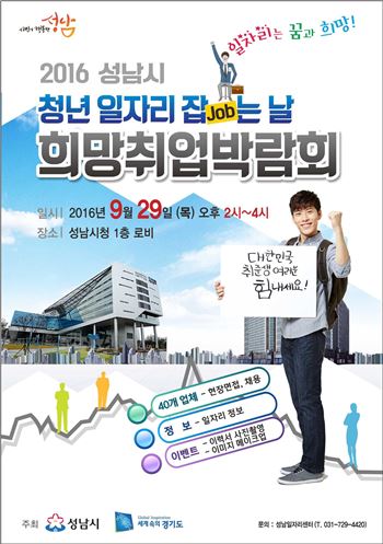 성남시 29일 '청년 일자리잡는날' 개최…110명 취업추진