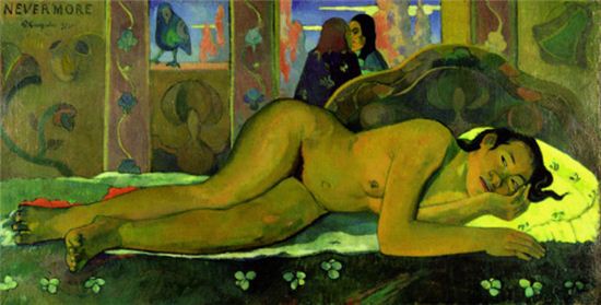 폴 고갱의 그림 '네버모어'(1897)