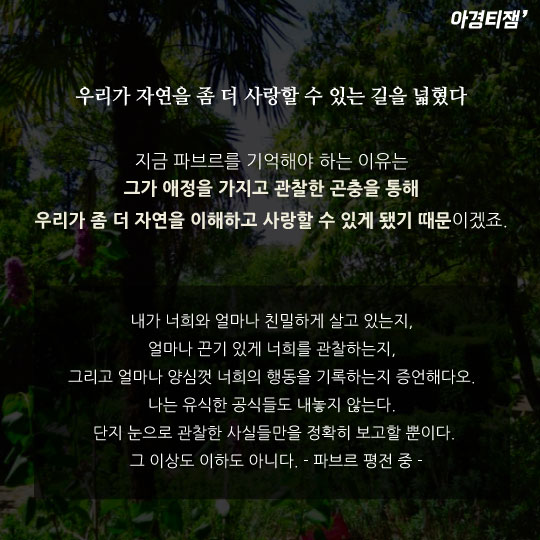 [카드뉴스]곤충학자 파브르는 비정규직이었다