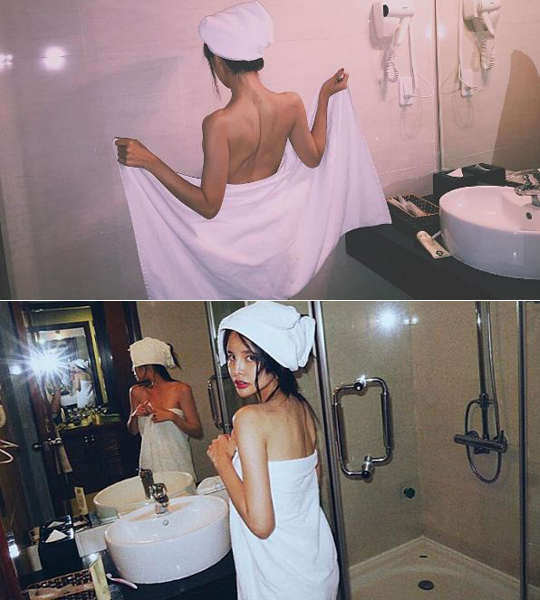 [포토] '160cm 모델' 바나나, 샤워 타올 걸치고…'아찔한 일상'