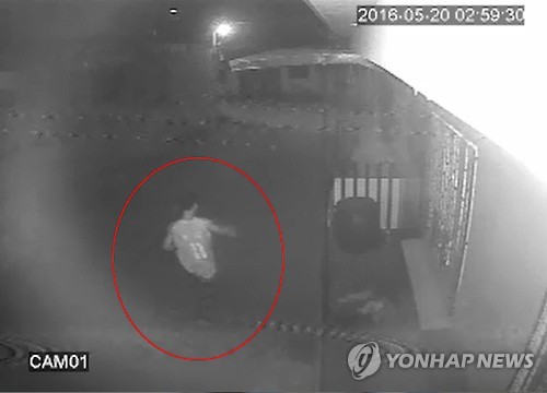 5월 20일 한국인 선교사 피살사건 피의자 CCTV 포착장면, 사진제공=연합뉴스