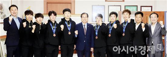 [포토]광주북구 검도단. 전국체전 동메달 획득