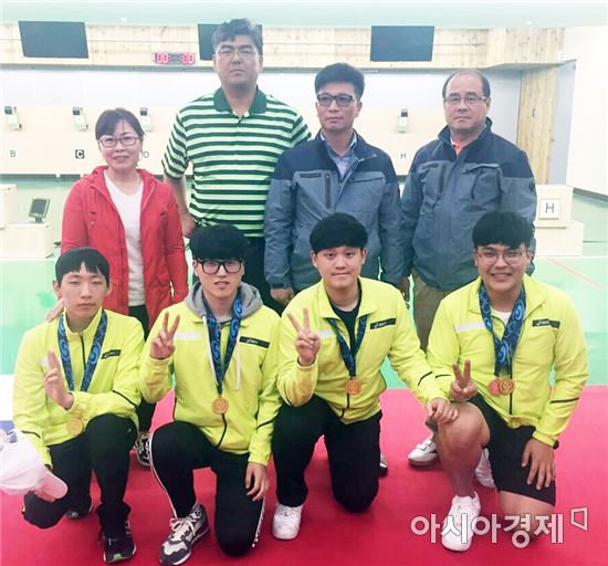 남부대학교 사격선수단, 전국체육대회 단체전서 금메달