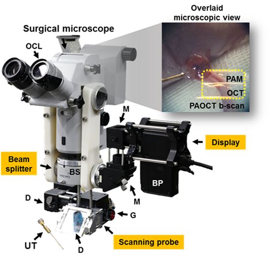 ▲수술용 현미경에 증강현실을 적용한 새로운 수술 시스템이 만들어져 관심을 모으고 있다.[사진제공=포스텍]