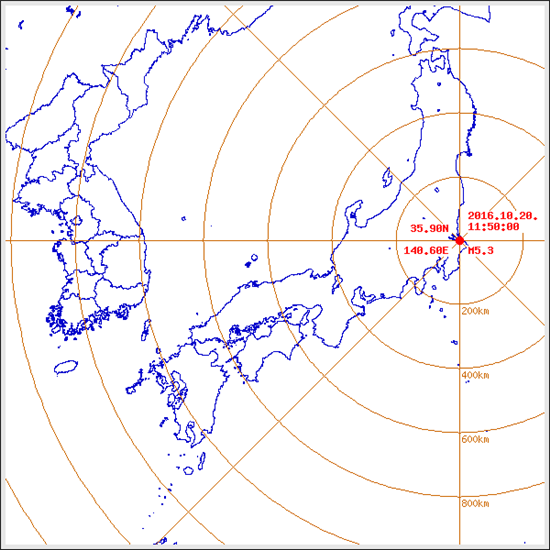 일본 지진 5.3, 사진제공=기상청 홈페이지