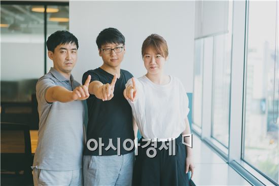 왼쪽부터 김준기 호갱노노 CTO, 심상민 CEO, 조목련 COO.