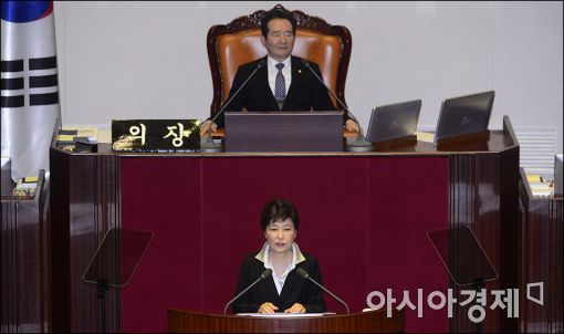 [포토]박근혜 대통령, 예산안 시정연설