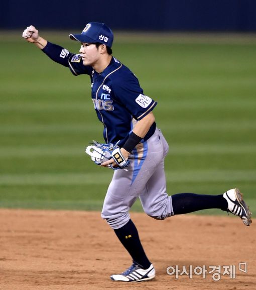[포토]박민우, '좋았어!'
