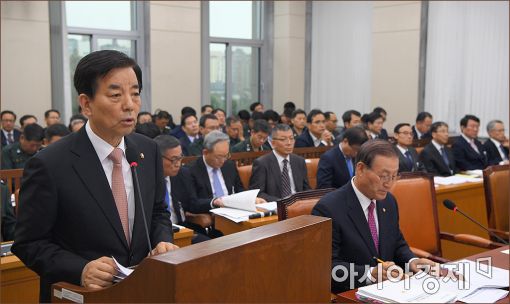 [포토]한민구 장관, 내년도 예산안 보고