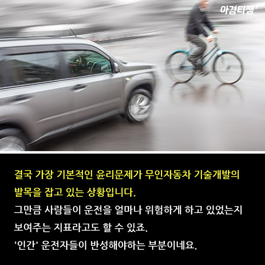 [카드뉴스]보행자 위해 운전자 희생하는 '무인차', 타고싶니?