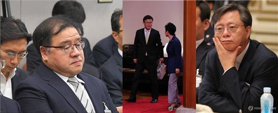 (왼쪽부터) 안종범, 정호성, 우병우, 사진=아시아경제DB, 연합뉴스