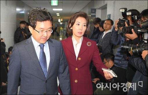 [포토]심각한 표정의 김용태·나경원