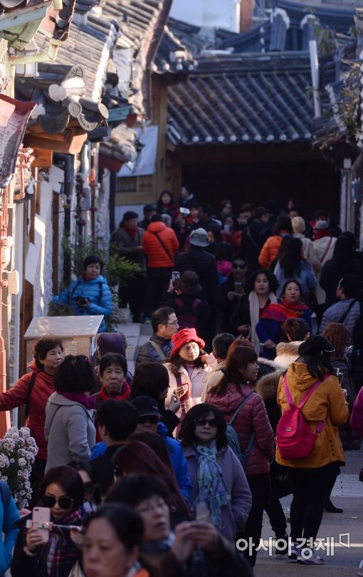 [포토]추위에도 북적이는 북촌한옥마을